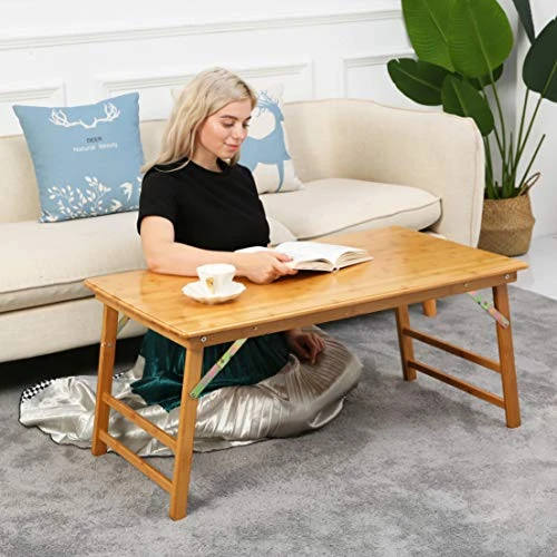 UNICOO - Bamboo Rectangular Folding Table Children's Art Craft Study Activity Table, Picnic Table, And Entertainment Table. (Table Only) - Image 2