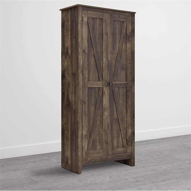 Ameriwood Home Farmington Wide Storage Cabinet, 31.5", Rustic - Image 5