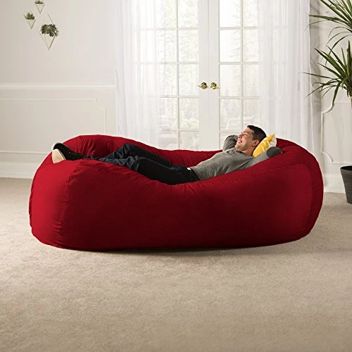 Jaxx 7 Ft Giant Bean Bag Sofa, Cinnabar - Image 2