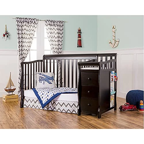 Dream On Me 5 In 1 Brody Convertible Crib With Changer In Black, Greenguard Gold Certified, Comes With 1" Changing Pad, Non-Toxic Finish, Made Of Durable Pinewood - Image 5