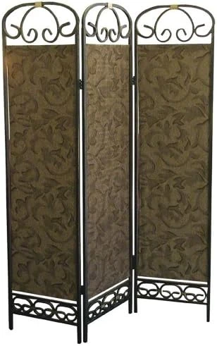 ORE Furniture International 3-Panel Room Divider, Bamboo - Image 3