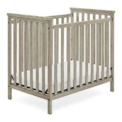 Delta Children Middleton Mini Crib With 2.75-Inch Mattress - Greenguard Gold Certified, Textured Limestone