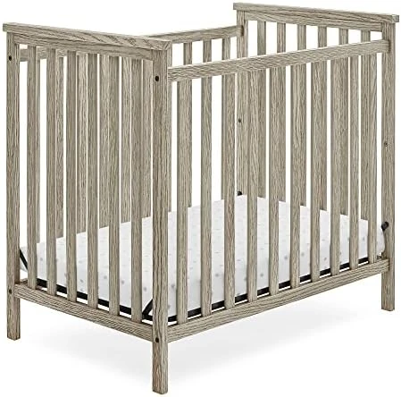 Delta Children Middleton Mini Crib With 2.75-Inch Mattress - Greenguard Gold Certified, Textured Limestone - Image 5