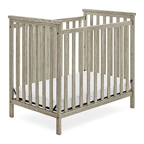 Delta Children Middleton Mini Crib With 2.75-Inch Mattress - Greenguard Gold Certified, Textured Limestone