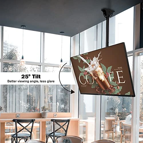 ProMounts Ceiling TV Mount, Hanging Swivel TV Mount Bracket For Flat/Curved Displays Fits Most 37-80 Inch LCD LED OLED TVs, TV Pole Mount For Flat/Sloped Ceiling, Max VESA 600x400mm - Image 3