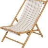 Statra Folding Bamboo Sling Chair Set Of 2, White Stripes