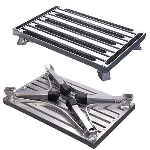 DLLJ Aluminum Folding Platform Steps With Anti-Slip Surface/Sturdy Lightweight Portable Step Stool For Outdoor Kitchen Bathroom Library RV - Image 2