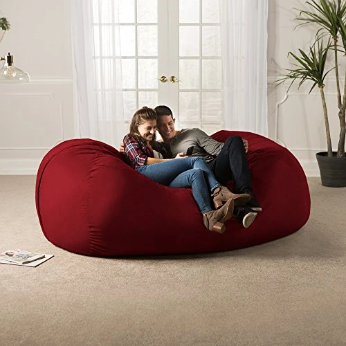 Jaxx 7 Ft Giant Bean Bag Sofa, Cinnabar - Image 3