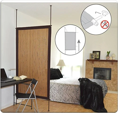 Versailles Home Fashions PP014-12 Bamboo Privacy Panel, 4 X 38 X 68 Inches, Walnut - Image 2