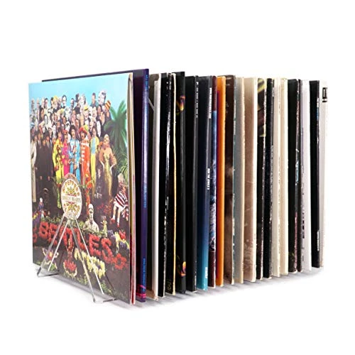 Hudson Hi-Fi Vyramid® Vinyl Record Storage Record Holder For Albums - Vinyl Organizer Record Album Storage Fits 7" 10" 12" Discs 45 78 RPM - Acrylic Vinyl Storage Rack Holds 22LPs - One Pack - Image 4