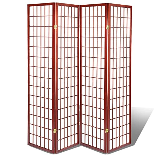 Magshion Oriental Room Divider Hardood Shoji Screen (Cherry, 4-Panel) - Image 3