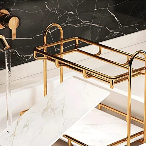 ALASSE Bathroom Glass Shelf, Household Bathroom Cosmetics Storage Rack Sanitary Appliances Storage Rack Toilet Storage Rack - Image 4