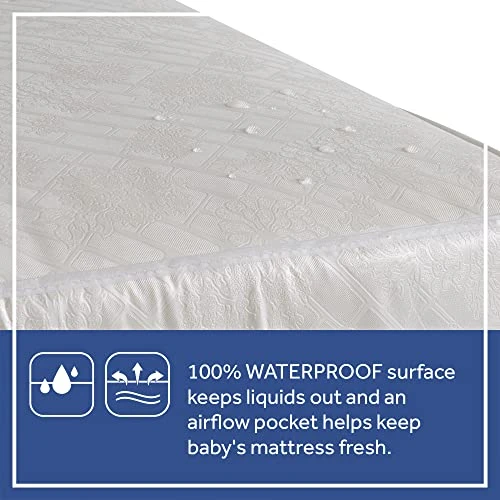 Sealy Posture Perfect 2-Stage Waterproof Baby Crib And Toddler Mattress - Hybrid Memory Foam & 150 Premium Coils - Made In USA, 52"x28" - Image 4