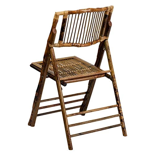 EMMA + OLIVER 2 Pack Commercial Event Party Rental Bamboo Folding Chair - Image 7