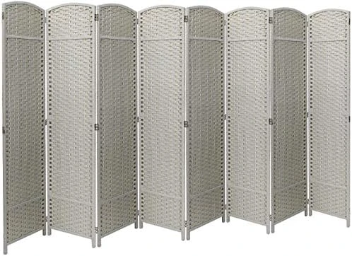 Sorbus Room Divider Privacy Screen, 6 Ft. Tall Extra Wide Foldable Panel Partition Wall Divider, Double Hinged Room Dividers And Folding Privacy Screens (White) - Image 5