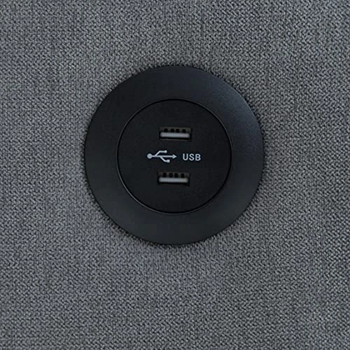 Nurture& The Swivel Premium Glider Swivel Chair For Nursery Or Living Room With Built-in USB Charger And Stain-Resistant Performance Fabric (Gray) - Image 6