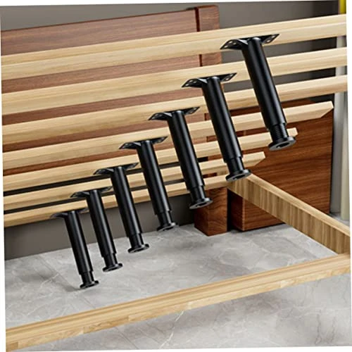 Veemoon 4 Pcs Bed Support Frame Holder Plastic Steel Telescopic Black - Image 4