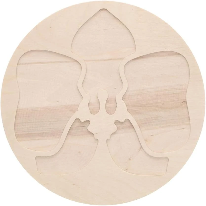 Welled Wood Surface, Pinwheel Shaped, 10" X 9.68", For Wooden Trays, Crafts And Decorations, Welled Center For Resin Design Or Paint - For Decoupage, Engraving, Wood Burning - Image 10