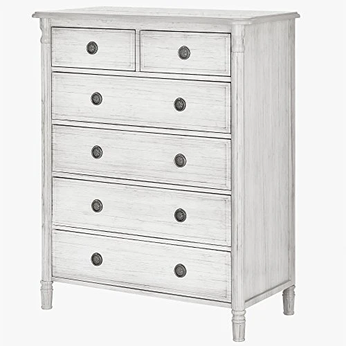 Evolur Julienne 6 Dressers Chest, Antique Grey Mist , 20x40x49 Inch (Pack Of 1)