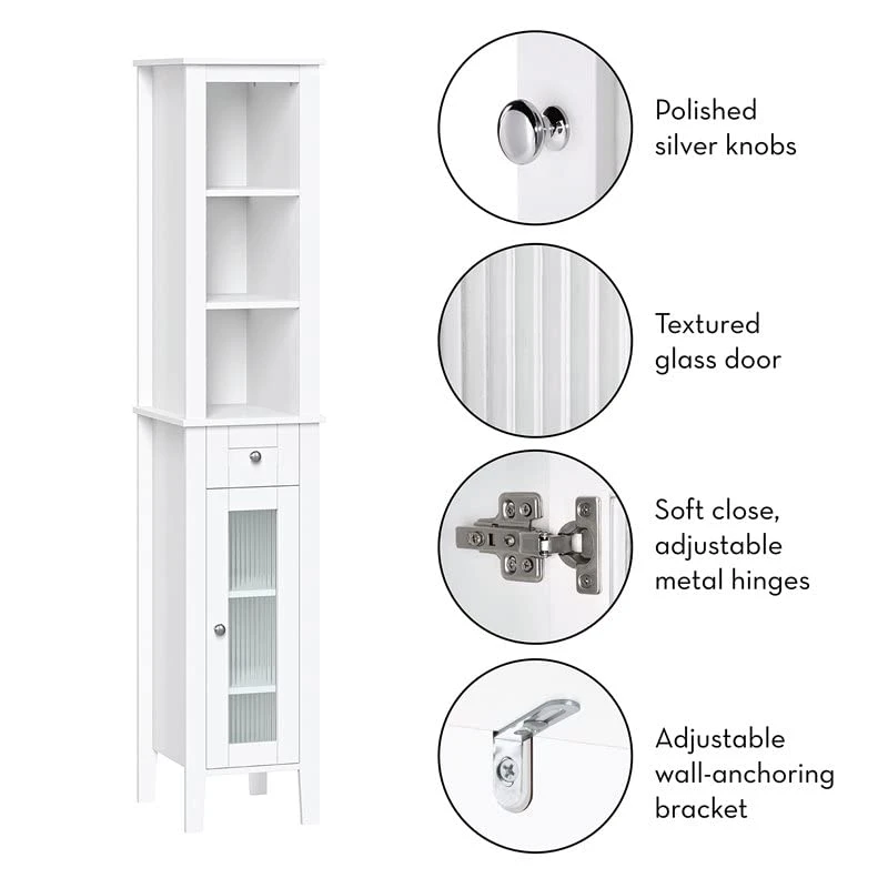 RiverRidge Prescott Slim Tall Cabinet, White - Image 5
