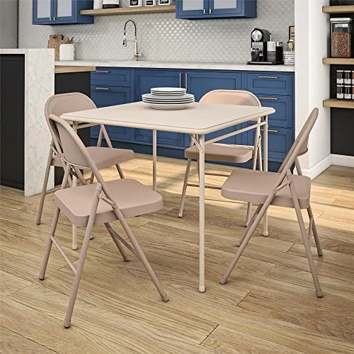 CoscoProducts COSCO All- Steel Folding Chair, 4-Pack, Antique Linen - Image 6