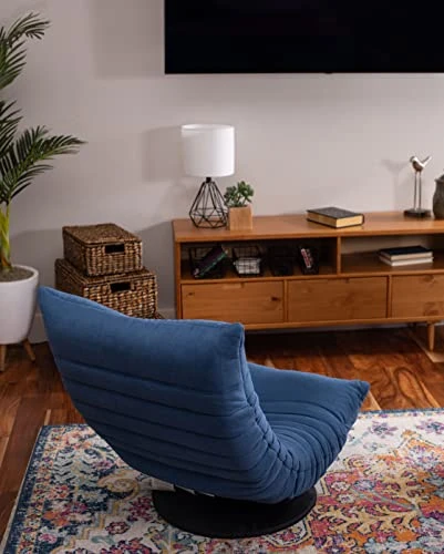 BIRDROCK HOME Swivel Floor Chair For Adults Or Kids | 30.5" H X 23.64" W. 8" Thick Cushion | Grey | 360 Rotating Gaming Seats | Comfy Back Support | Foldable Banana Chair - Image 6