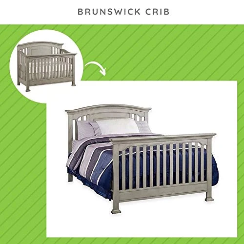 CC KITS Full-Size Conversion Kit Bed Rails For Munire & Echelon Convertible Cribs (Ash Grey) - Image 3