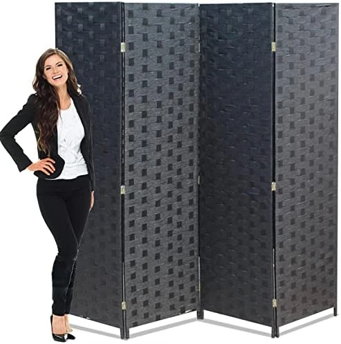 Room Dividers 3 Panel Partition Room Dividers 5.6 Ft Tall Privacy Wall Foldable Room Divider Privacy Screen Wood Screen Room Separator For Home Office Bedroom Restaurant , Gray - Image 10