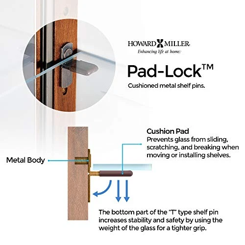 Howard Miller Brantley II Curio Cabinet 680-672 β Black Satin Finish, Vertical Home Decor, Four Glass Shelves, Five Level Display Case, No Reach Light, Sliding Doors - Image 6