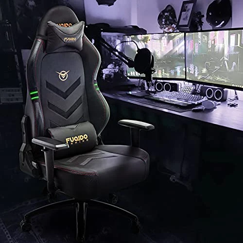 Big And Tall Gaming Chair 350lbs-Racing Style Computer Gamer Chair,Ergonomic Desk Office PC Chair With Wide Seat, Reclining Back, Adjustable Armrest For Adult Teens-Black - Image 2