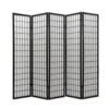 Japanese Oriental Style Room Screen Divider (Black 5 Panel)