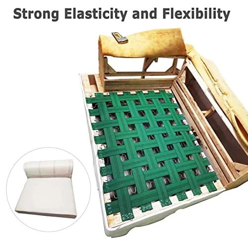 Skyehomo 3" Wide Sofa Elastic Webbing Stretch Latex Band Furniture Elasbelt Chair Couch Material Replacement Stretchy Spring Alternative Furniture Repair DIY Upholstery Modification Elasbelt,40FT Long - Image 4