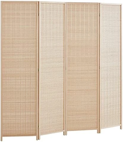 Room Divider Privacy Screen 16" Room Dividers And Folding Privacy Screens 6 Panel Room Divider Wall 5.6FT Tall Bamboo Room Divider Partitions/Separator - Image 8