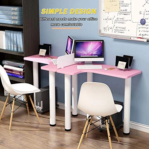 HXXXIN Metal Table Leg Desk, Heavy Duty Table Leg Triangle, Office Combination Computer Desk DIY Furniture, Without Chair - Image 2