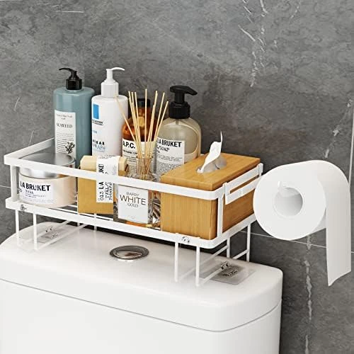 CD HOME Bathroom Organizer Counter Shelf, Over The Toilet Storage, 3-Tier Bathroom Organizer Shelves, Multifunctional Toilet Rack,No Drilling Space Saver With Wall Mounting Design - Image 8