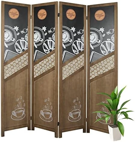 ECOMEX 6 Panel Room Divider, Wood Room Screen Divider Freestanding, Folding Privacy Screens Room Divider Room Separator Temporary Wall Dividers, White - Image 13
