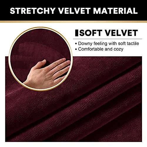 SINKITA Velvet Bench Seat Cushion Slipcovers Workbench Cover, Soft Bench Seat Furniture Protector For Piano Bench Dining Chair Garden Bench Dining Room Bedroom Bench Room-Grey-Large - Image 4