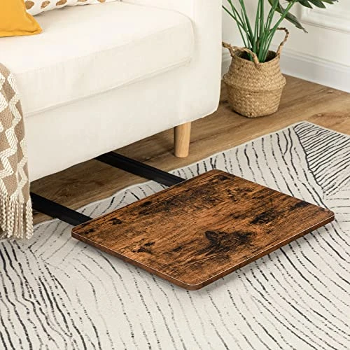 HOOBRO Folding TV Tray Table, TV Trays For Eating Set Of 4 With Stand, Folding TV Dinner Tables For Small Space, Easy Assembly, Space Saving, Stable And Durable, Rustic Brown And Black BF20BZP401 - Image 4