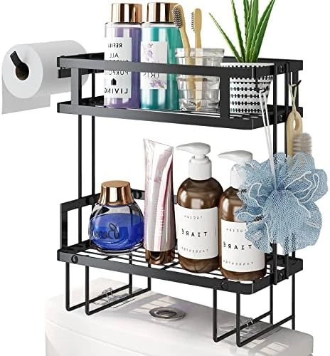 CD HOME Bathroom Organizer Counter Shelf, Over The Toilet Storage, 3-Tier Bathroom Organizer Shelves, Multifunctional Toilet Rack,No Drilling Space Saver With Wall Mounting Design - Image 5