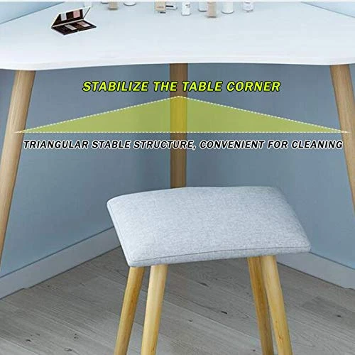 HXXXIN Triangular Desk Corner Writing Desk, Study Computer Desktop Study Writing Desk, Simple Small Apartment Space Saving Bedroom - Image 5