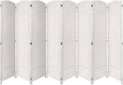 Sorbus Room Divider Privacy Screen, 6 Ft. Tall Extra Wide Foldable Panel Partition Wall Divider, Double Hinged Room Dividers And Folding Privacy Screens (White) - Image 9