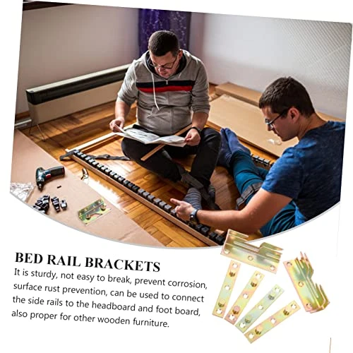 Housoutil 24 Pcs Bed Button Bed Hanger Bed Hinge Cold Rolled Steel Furniture - Image 6