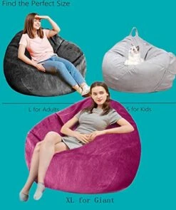 Bean Bag Chair Memory Foam Filled Bean Bag Chairs, Big Ultra Supportive Stuffed Bean Bag With Ultra Soft Corduroy Cover, Multiple Sizes And Colors For Adults, Teens
