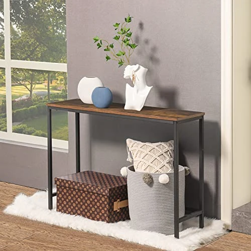 FlyinAir Console Talbe 37.6" Sofa Table For Living Room Console Tables For Entryway Narrow Hallway Table Entry Table Sofa Tables Narrow Long Plant Table Rustic Foyer Tables - Image 2