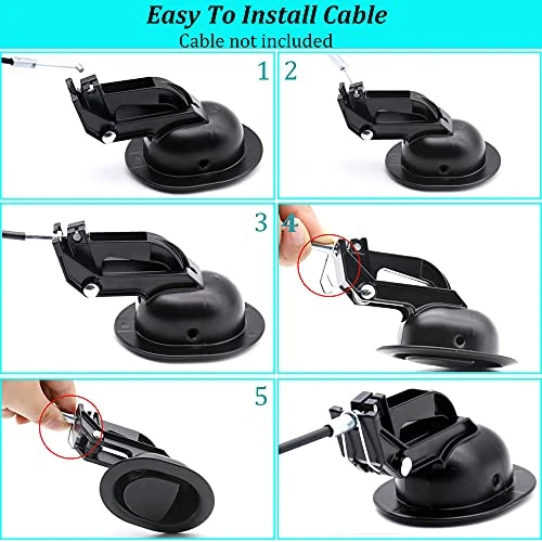 Ttmagic Universal Heavy-Duty Metal Sofa Chair Recliner Release Pull Handle Replacement Parts With Retaining Clips, Fits Ashley, Lazy Boy And Most Recliner Sofa Brand, Recliner Handle Size 3" X 3.5" - Image 3