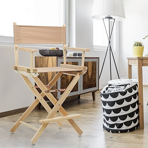 Casual Home 24" Director's Chair Natural Frame With Tan Canvas, Counter Height - Image 2