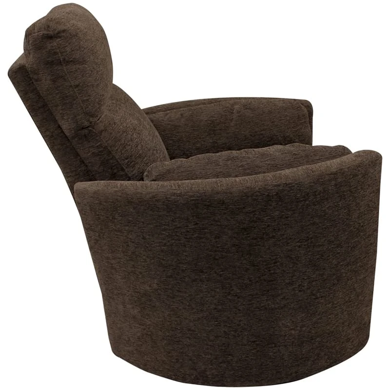 Home Square Polyester Swivel Glider Recliner In Brown - Set Of 2 - Image 4