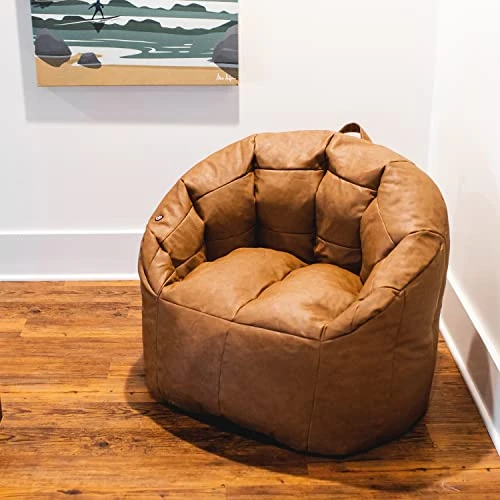 Big Joe Milano W/ Vibe Vibrating Massage Bean Bag Chair, Caramel Montana, 2.5ft - Image 2