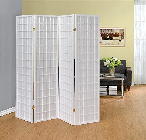 Coaster 4 Panel Room Divider In White 902626