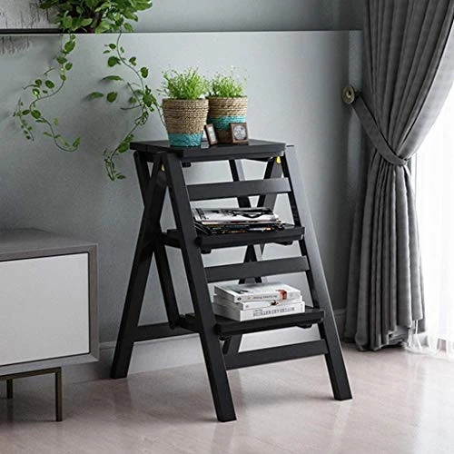 DINGZZ Step Stool-Portable Folding 3-Step Ladder,Folding Step Stool,Portable Lightweight Folding Space Saving Ladders,Multi-Use For Household, Market, Office - Image 3